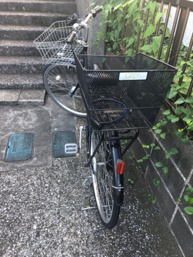 27インチ整備済み6速ギア　買い物カゴ　ドレスガード付き