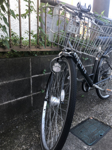 27インチ整備済み6速ギア　買い物カゴ　ドレスガード付き