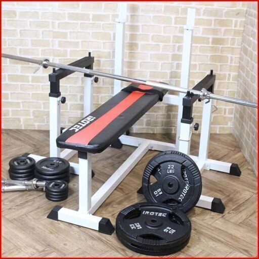 iROTEC トレーニングベンチとウェイトセット （95kg）引き取り
