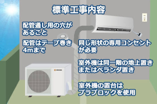 Panasonicエアコン新品6畳用！標準工事費込み価格！2020年モデル！既設エアコン撤去費用無料！