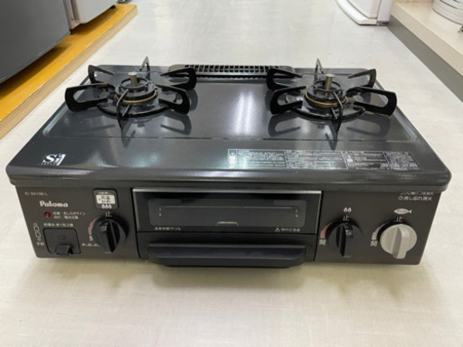 【リサイクルサービス八光　安心の1か月保証　配達・設置OK】パロマ　ガステーブル IC-331SB-L 13A 都市ガス用　左強火