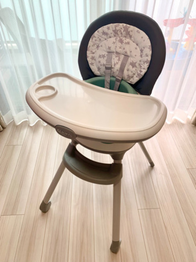 Graco(グレコ) ベビーチェア(7Way) フロアツーテーブル 成長にあわせて使えるイスとテーブル オスカーグレー(GR) 首すわ