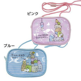 【新品タグ付き】すみっコぐらし　角型ネックポーチ　ブルー