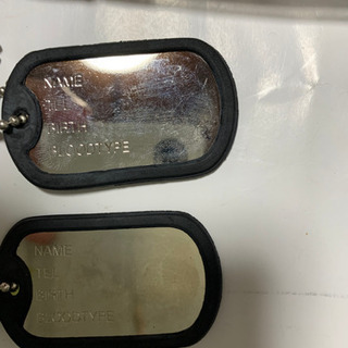 ミリタリーグッズ、ドグタグ2個セットの画像