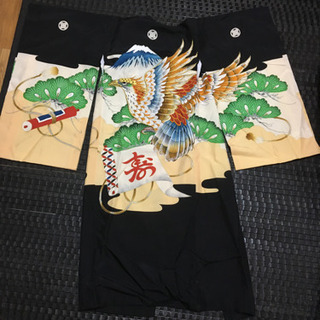 宮参り　刺繍　セット　着物　一歳　ベビー用品　キッズ　　襦袢　スタイとお守り帽子付きの画像
