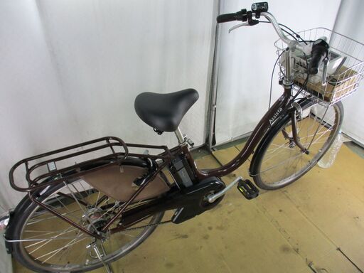★中古電動自転車★ブリヂストン　Assista 　ブラウン　バッテリー新品8.9Ah　Ｂ360【26インチ】