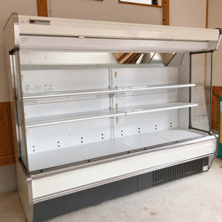 【7月6日まで】引取限定✨2008年購入品✨三菱オープンショーケース・三相200Ⅴ✨EA-HS855BDK✨幅244×奥行97×高さ196㎝✨ショーケース ワイドレンジ(日配・青果) 業務用・店舗用