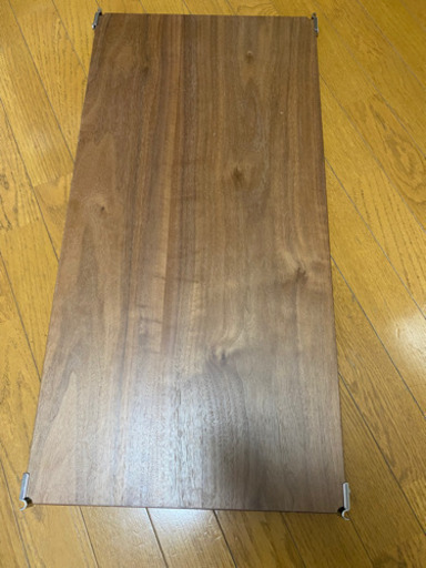 【A】無印良品　ステンレスユニットシェルフ・追加棚・ウォールナット材 幅８４ｃｍタイプ用
