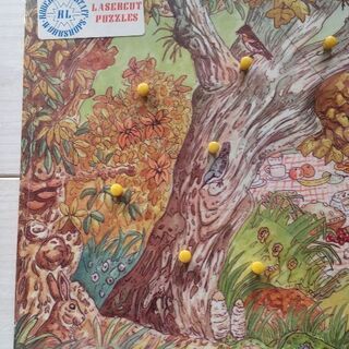 未使用 イギリス製 木製パズル（テディベア柄）の画像