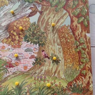 未使用 イギリス製 木製パズル（テディベア柄）の画像