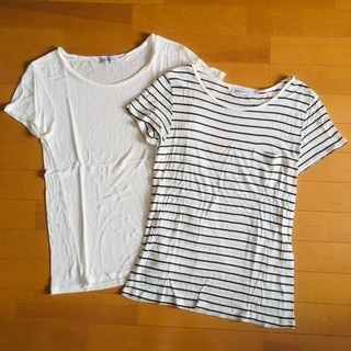 WEGO  / リネンモダールUネックTシャツ2枚組 / フリーサイズ