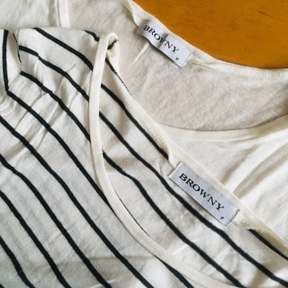 WEGO  / リネンモダールUネックTシャツ2枚組 / フリーサイズの画像