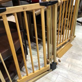 木製　ベビーゲート　ペット用　オープン＆クローズ