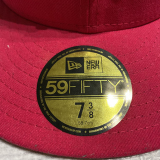 New Era ニューエラキャップ 赤　ヤンキース キャップの画像