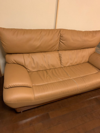 3人用ソファー　茶色　定価14万円
