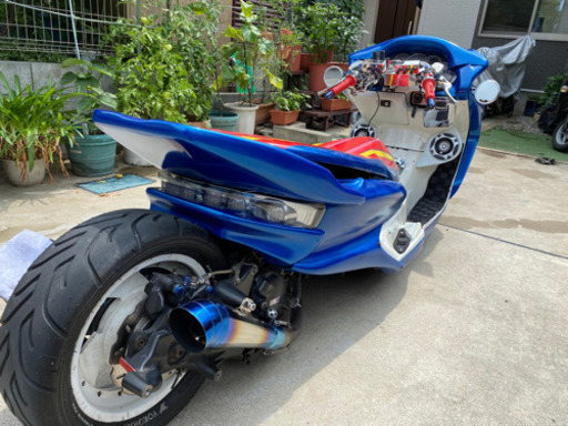 YAMAHA・マジェスティC・ロンホイ・エアサス　カスタム　自賠責　令和5年7月　5連メーター