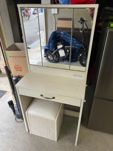 ★美品★ドレッサー3面鏡 スツール付き