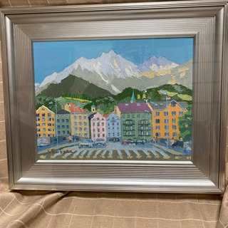 油彩　風景画　柴田敬助