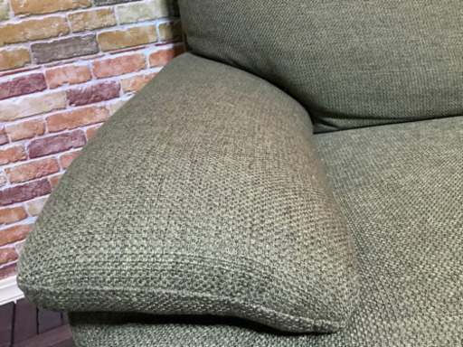 ☑️ジモ売約済み　お届け無料【ジモ割りで表価から10%オフ】極上used2人掛けソファー「キャッツ」Green エスハウス