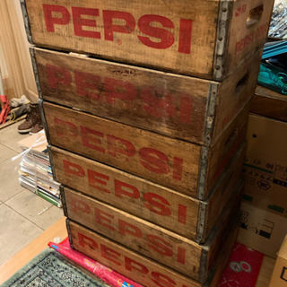 PEPSI 木箱　ビンテージ　６個セット