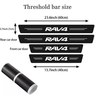 【新品】RAV4 ドアプロテクターガード　カーボンステッカー　スカッフプレートの画像