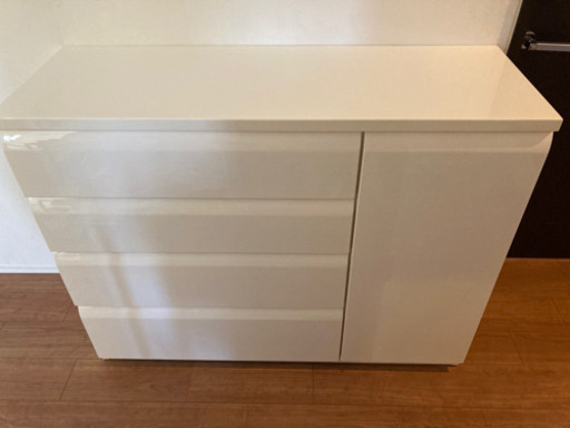 値下げ！　ニトリ　ローチェスト収納家具　ホワイト　W1200