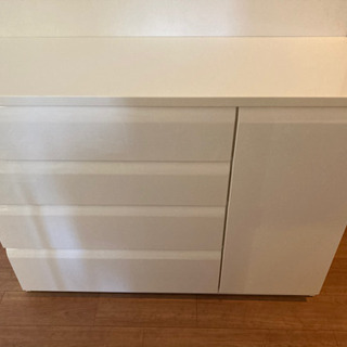 値下げ！　ニトリ　ローチェスト収納家具　ホワイト　W1200