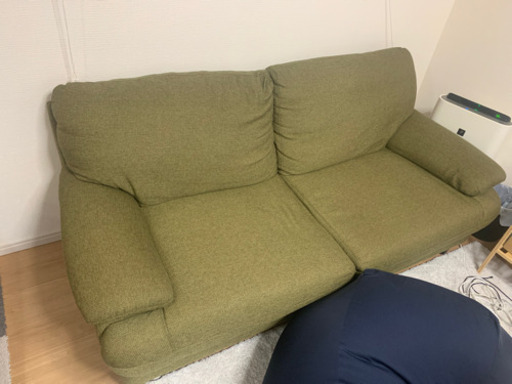 2人掛けソファー、グリーン※値下げ不可