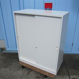 引違い書庫　ホワイト　ウチダ製　5-849-0622