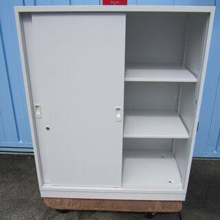 引違い書庫　ホワイト　ウチダ製　5-849-0622