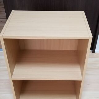 [美品]2段　カラーボックス　ベージュ