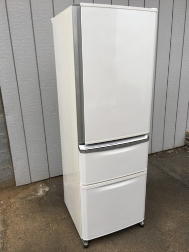 ■三菱 3ドア冷凍冷蔵庫 370L MR-C37T-W■自動製氷付 3ドア冷蔵庫