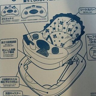 ベビーウォーカー2歩行器トリコロールの画像