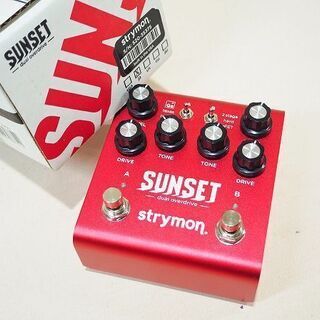 【苫小牧バナナ】STRYMON/ストライモン SUNSET ギター用エフェクター ハイブリットドライブ 6種類のクラシックなオーバードライブ 動作品♪