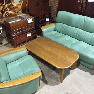 【愛品館市原店】浜本工芸応接セット　【管理ISF008912-104】の画像