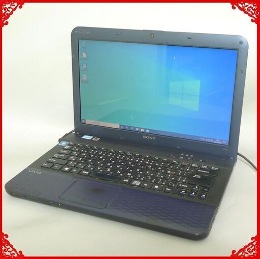 即使用可能 ノートパソコン 中古動作良品 14型 SONY VPCEG3AJ Core i3 4GB 500G DVDマルチ 無線LAN webカメラ Windows10 LibreOffice
