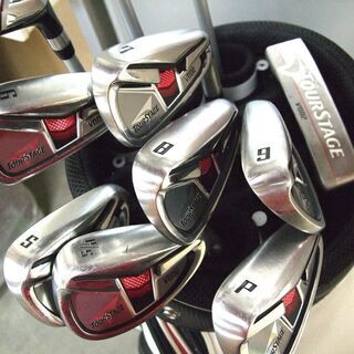 ゴルフ セット キャディバッグ付 ツアーステージ V002 11本セット 中古