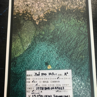 超美品 iPad pro 10.5インチ 256GB スペースグ...