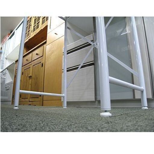 ☆ 使い方は自由!!【冷蔵庫ラック】幅60cm 組立済み レンジラック スライド棚2枚 大型レンジ対応 冷蔵庫収納 多目的棚 札幌 北