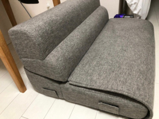 ニトリ　ローソファー　グレー