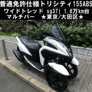 トリシティ125㏄ 普通免許仕様　MLESE 13,754㎞ 名義変更で乗れます トリシティ125の側車付オートバイ（軽）としての登録と普通免許