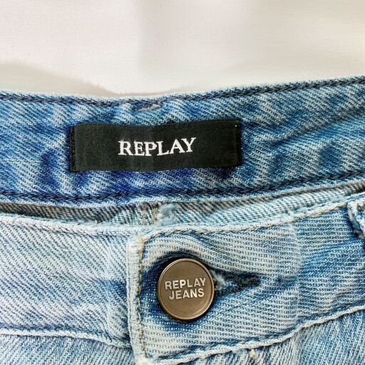値引き交渉可！】新品 REPLAY デニム 春夏 L サイドライン 28 定価
