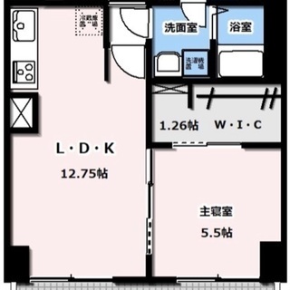 ウォークINクローゼット(1.26坪)天井高も有、ガッツリ収納出...