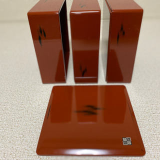 根来塗 三段重箱 漆器の島安の画像