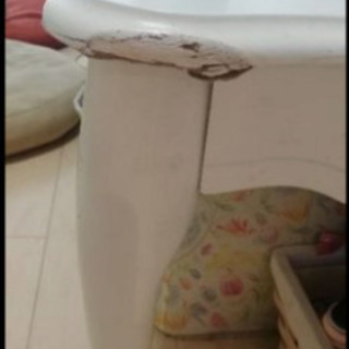 猫足ローテーブル 白家具の画像