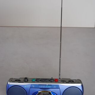 ■小さなラジカセ☆Aiwa CS-P500 AM/FMステレオカセットレコーダー 超コンパクトデザイン☆Qサウンド付き■動作OKの画像