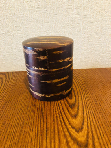 新品未使用　桜皮 茶筒　