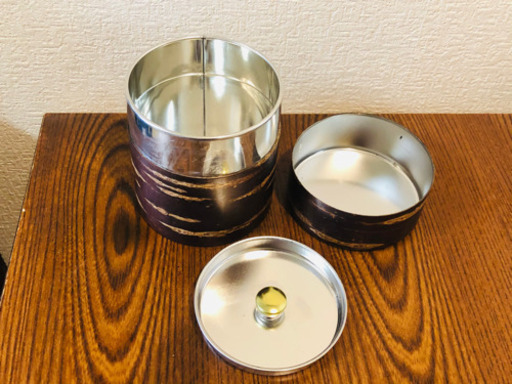 新品未使用　桜皮 茶筒　