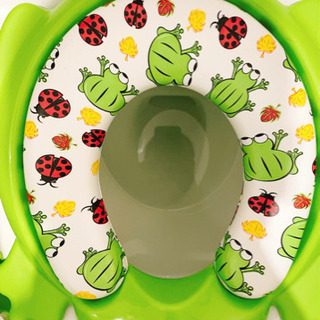 かえるのふかふか ステップ式トイレトレーナー グリーンの画像