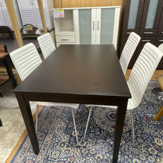 リサイクルサービス八光 田上店 配達・設置OK】ダークブラウン 4人掛け